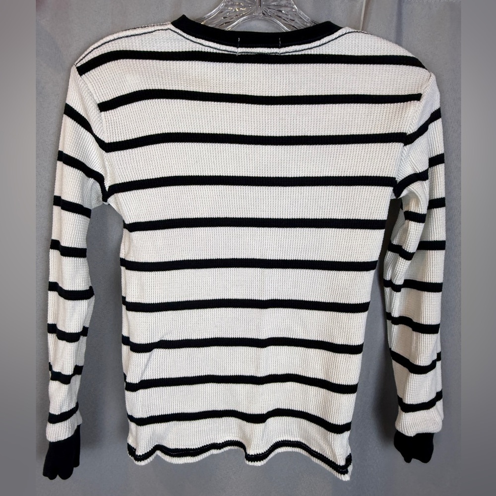 Polo Ralph Lauren Striped Thermal Top- Size Small (8) - Picture 6 of 8